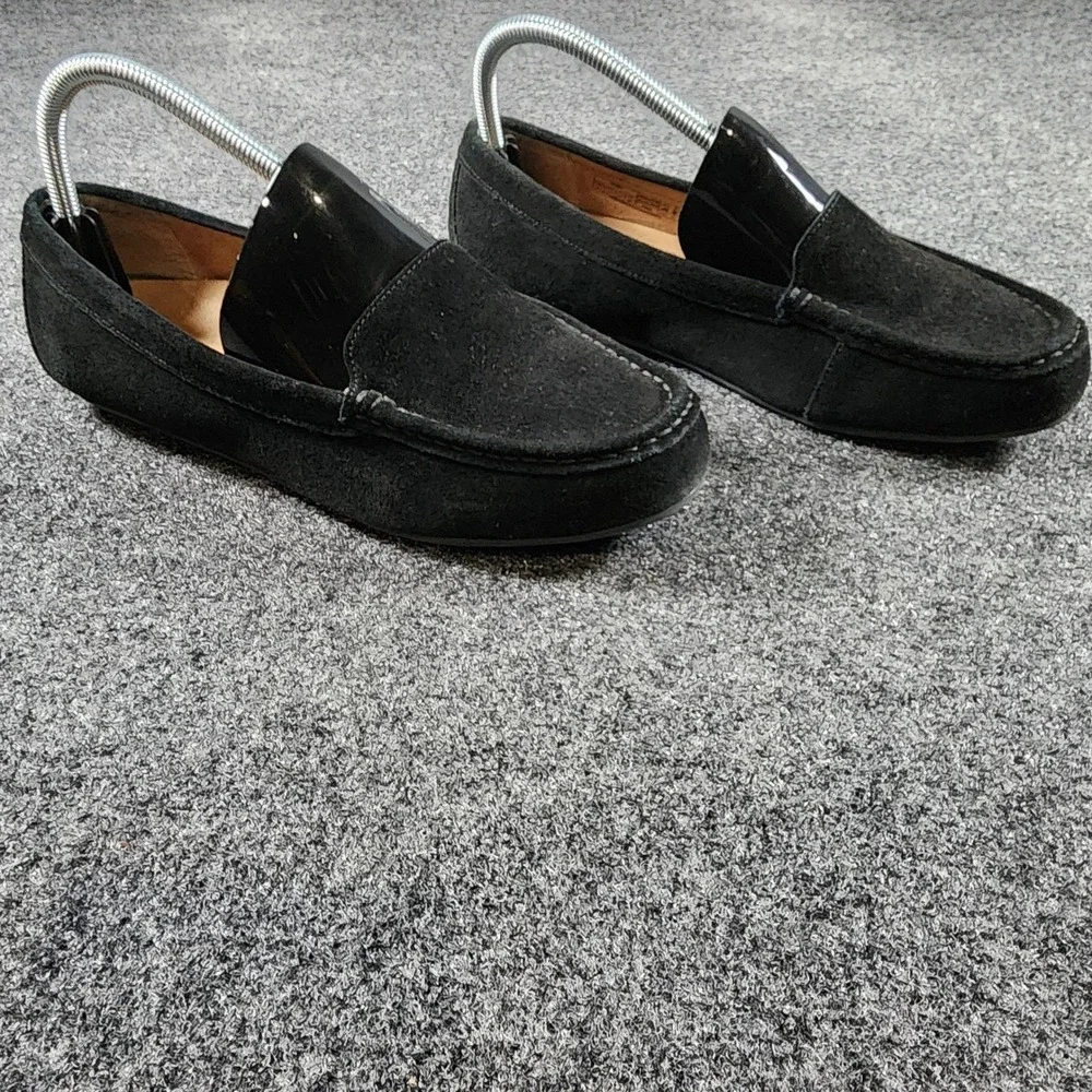 Vionic Debbie Loafers Womens 9 Wide Black Suede Orthotic Slip On Flats